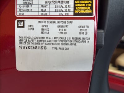 2004 Chevrolet Corvette BASE