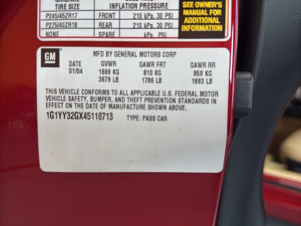2004 Chevrolet Corvette BASE