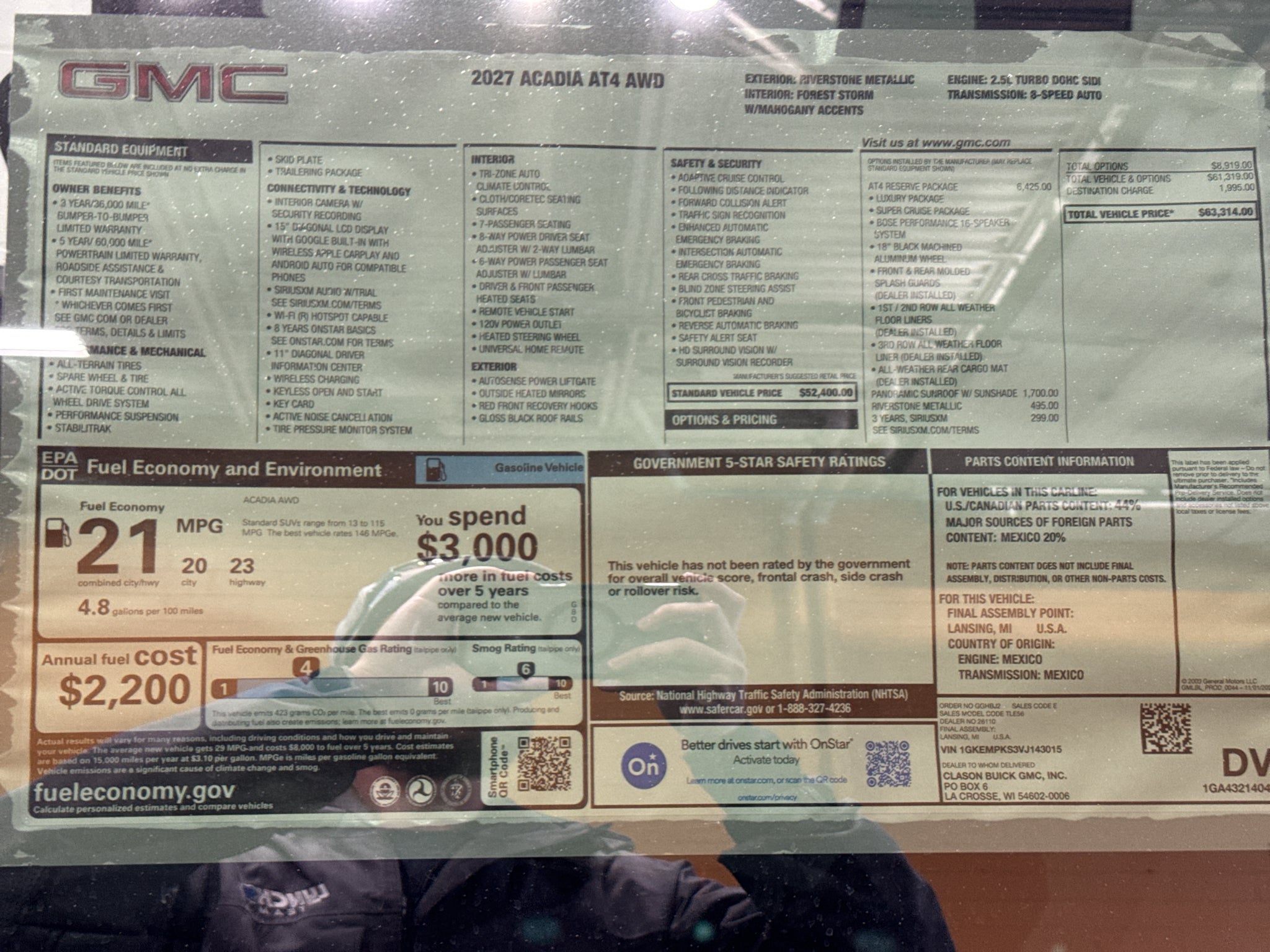 2027 GMC Acadia AT4