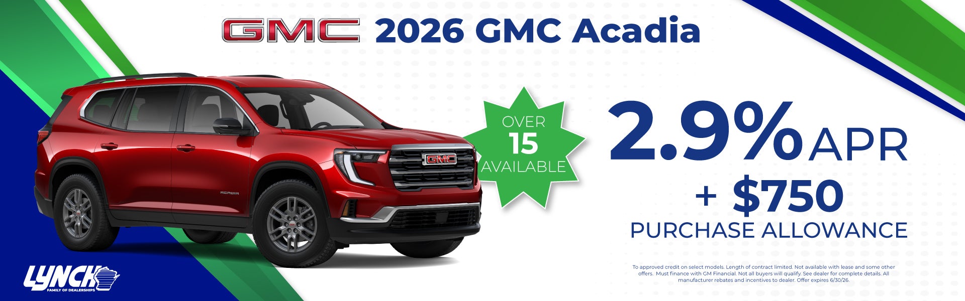 GMC acadia offers at Lynch Burlington