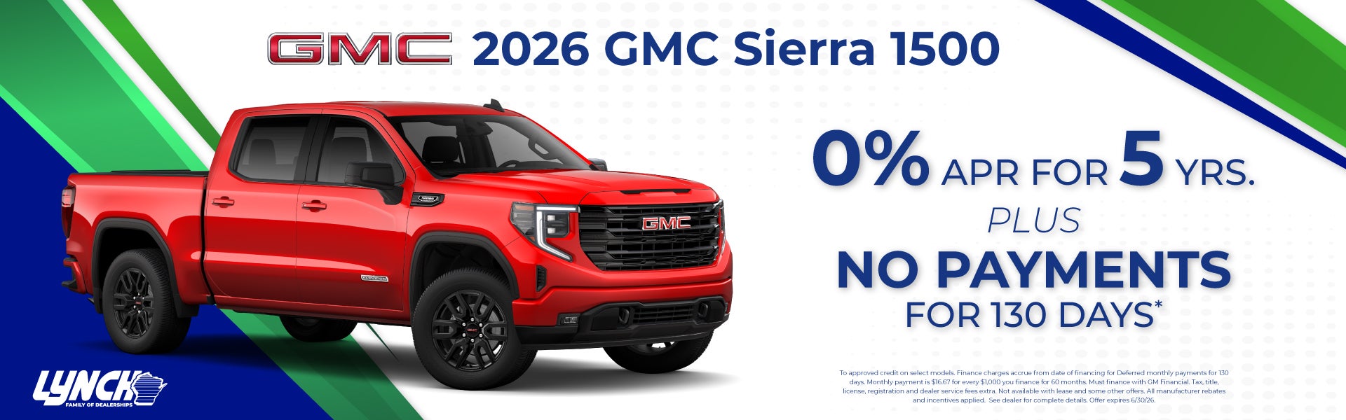 GMC Sierra offer at Lynch Burlington