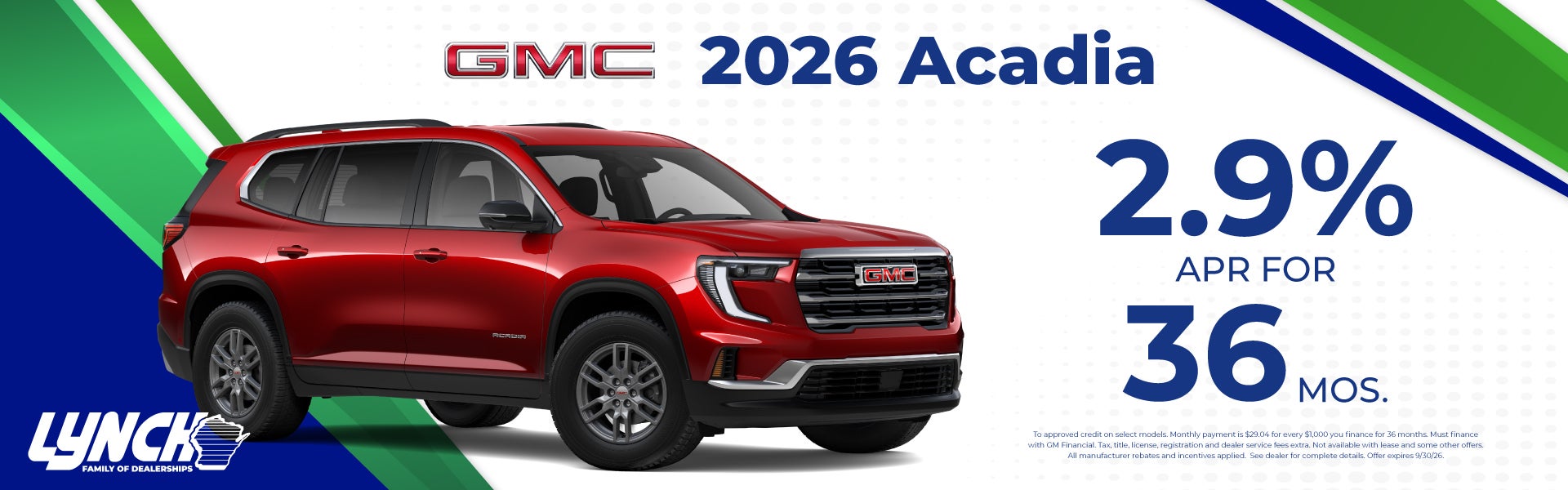 Lynch GMC Burlington Acadia Offer